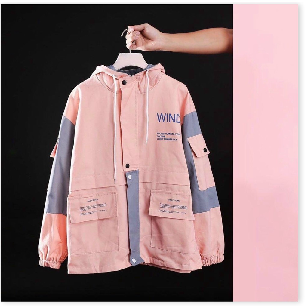 Áo Khoác Kaki Nam Nữ Mẫu WinD Túi Vuông - TP DYDY