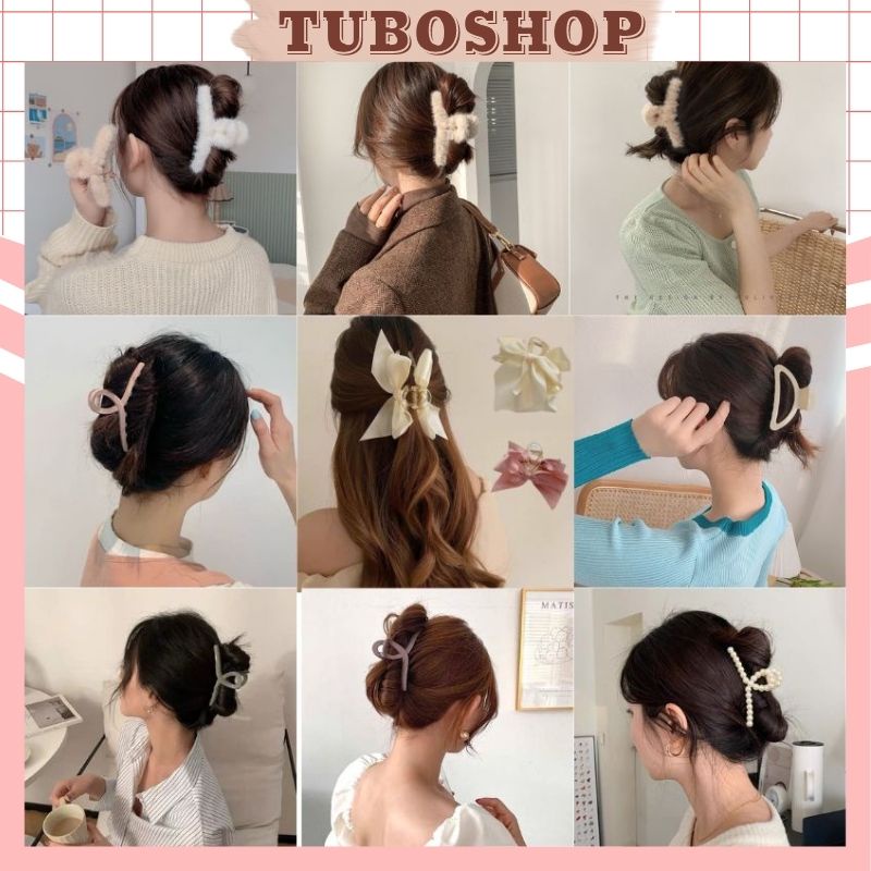 Kẹp tóc càng cua hàn quốc cỡ lớn hottrend nhiều mẫu thiết kế đơn giản xinh xắn dành cho nữ Tubo KT000