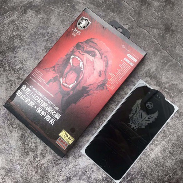 Kính Cường Lực Chống Nhìn Trộm Full Màn WK KingKong Cho iPhone 7/8 Plus - X/Xs/Xs Max - 11/11 Pro/11 Pro Max