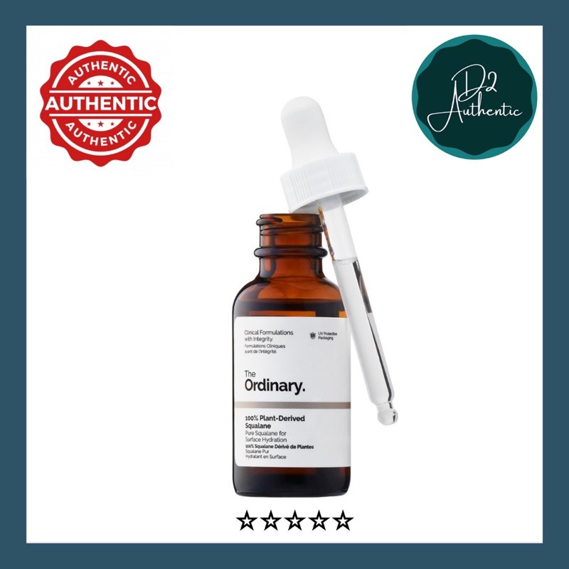 (Auth-kèm bill) Serum dưỡng ẩm 100% Plant-Derived Squalane – The Ordinary.