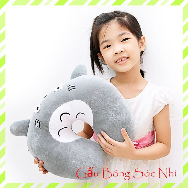 Gối Chữ U Gối Kê Cổ Totoro  FREESHIP  Gấu Bông Sóc Nhí - Gối kê cổ chữ u xinh xắn