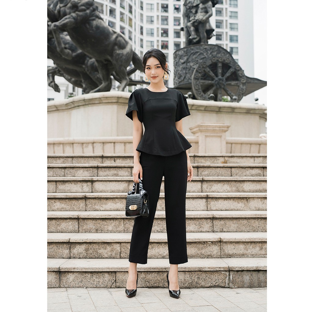 Áo sơ mi nữ công sở 92WEAR, đủ màu, đủ size, vai bồng xếp ly ASA1458