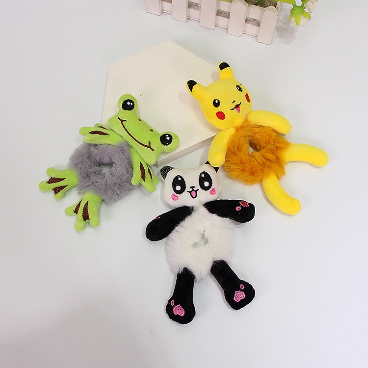 Dây Buộc Tóc Hình Thú Nhồi Bông Dễ Thương Cho Bé Gái