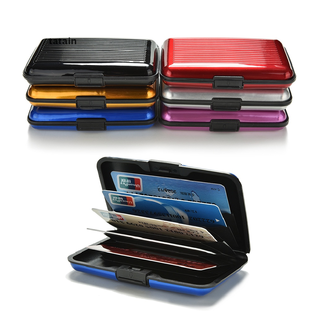 [TAT] Blocking Hard Case Wallet Credit Card Anti-RFID Scanning Protect Holder CVX