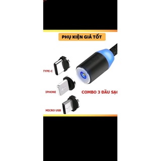 Cáp sạc nam châm 3 đầu