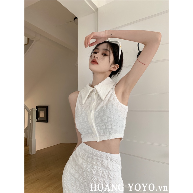 Set Áo Sơ Mi + Chân Váy Màu Trơn Phong Cách Hàn Quốc Thời Trang Dành Cho Nữ