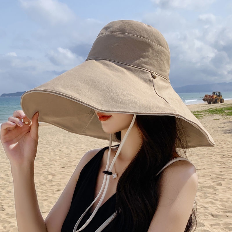 Nón Vành Có Vành Che Mặt Chống Tia Uv Phong Cách Nhật Bản Thời Trang Xuân Hè Cho Nữ