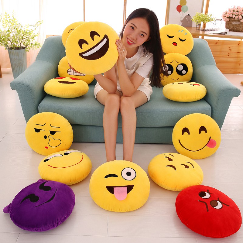 Gối biểu tượng cảm xúc dùng gối đầu hoặc ôm cực bánh cuốn