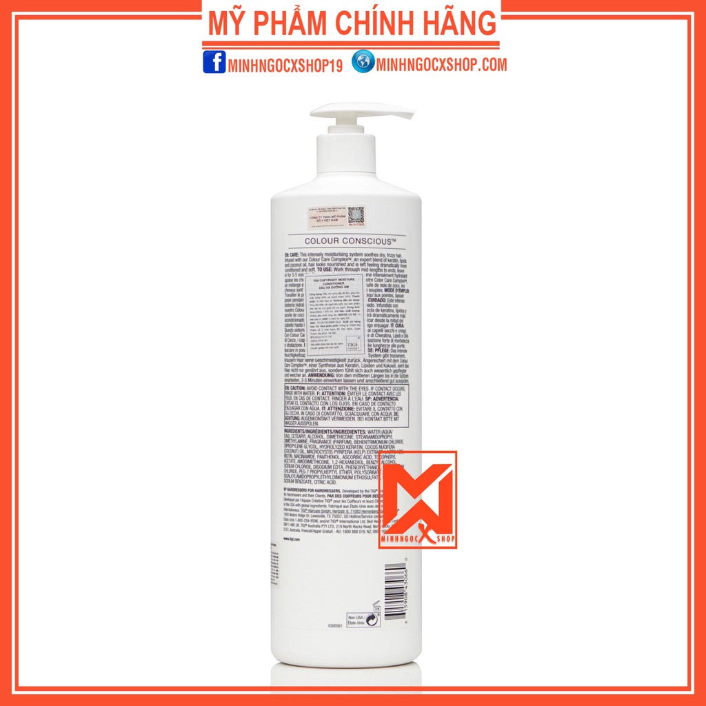 Dầu xả dưỡng ẩm TIGI COPYRIGHT MOISTURE 970ml chính hãng