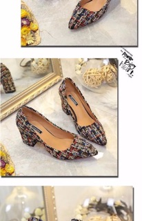 Giày cao gót đế vuông 7cm