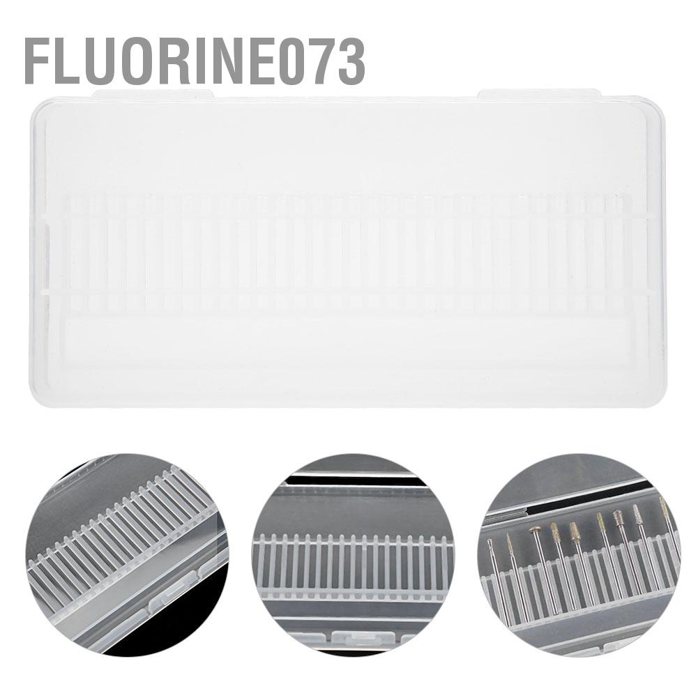 [Hàng Sẵn] Hộp lưu trữ 30 lỗ Lỗ khoan làm móng Tay giữ hộp chứa Trình tổ chức trường hợp hiển thị 【Fluorine073】