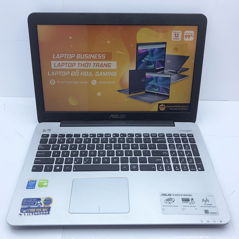 Laptop chính hãng ASUS K555L core i5 4210u, GT 840M chuyên chơi game, vỏ nhôm bền, laptop giá rẻ, đẹp
