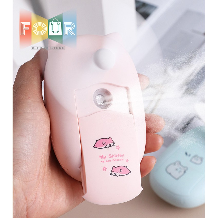 Quạt Phun Sương Hơi Nước Mini Cầm Tay Tạo Độ Ẩm, Điều Hòa Không Khí Nhỏ Gọn, Sạc USB
