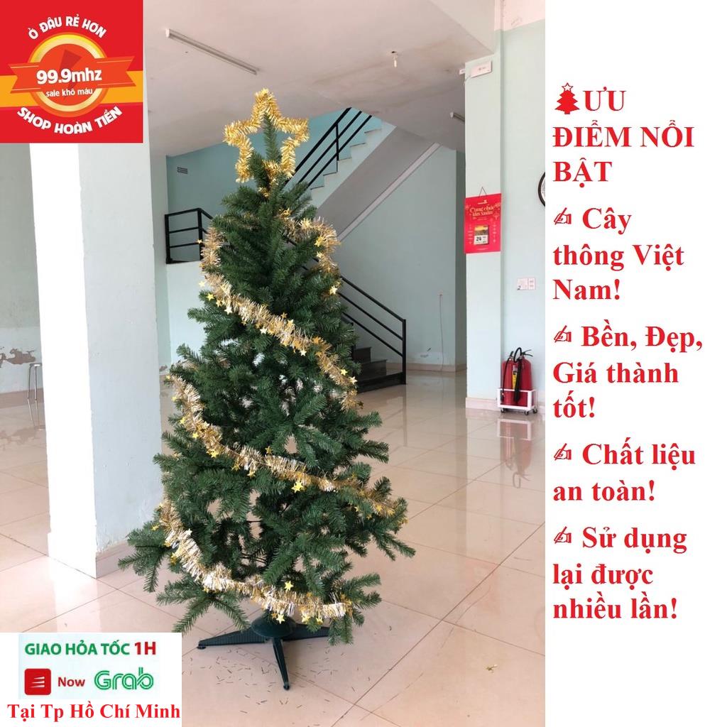 Cây Thông Noel 1m8 Trang Trí Giáng Sinh Tặng Kèm 3 Dây Kim Tuyến 1 Ngôi Sao Cây Thông Hàng Cao Cấp Lá Dầy Tán Rộng