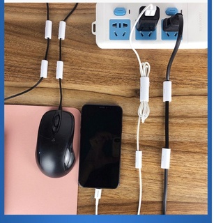 Kẹp nhựa giữ cố định, đi luồn dây điện, trong suốt có sẵn keo dán Acrylic chất lượng và tiện lợi