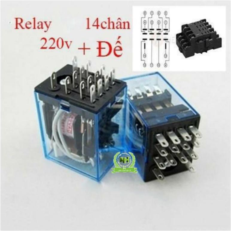 (LKNH) Rơ le trung gian OMROM 8 Chân(MY2N-J) 14 CHÂN (MY4N-J) 12V/24V/220V HÀNG CHUẨN Loại Tốt