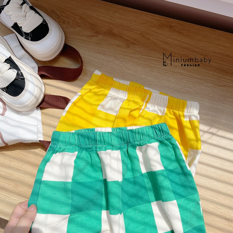Bộ đồ áo dài tay cotton sược quần dài cotton da cá thu đông in củ quả cho bé gái/ trai, miniumbabyfashion SB1306