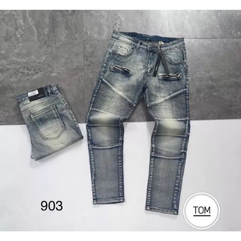 Quần jean nam MIKENCO Distressed Jeans