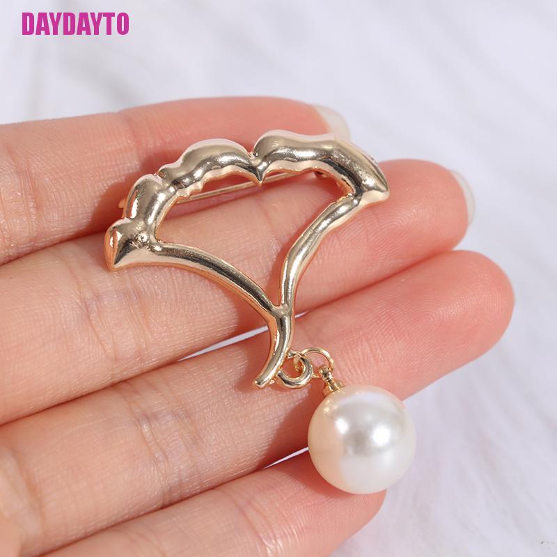 Ghim Cài Áo Đính Ngọc Trai Dễ Thương Thời Trang