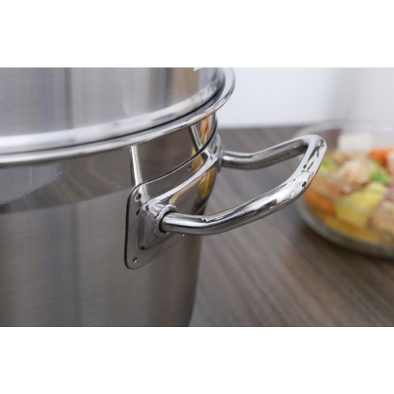 Bộ Nồi Xửng Hấp Inox five Star Size 24/26/28/30/32cm  nắp inox.
