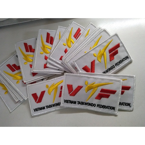 Logo võ Taekwondo thêu VTF Logo Taekwondo VTF, logo HTF