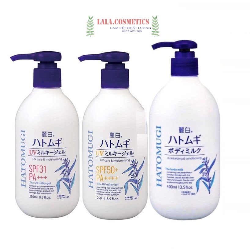 Sữa dưỡng thể chống nắng Hatomugi UV Milky Gel SP31/PA+++ 250ml