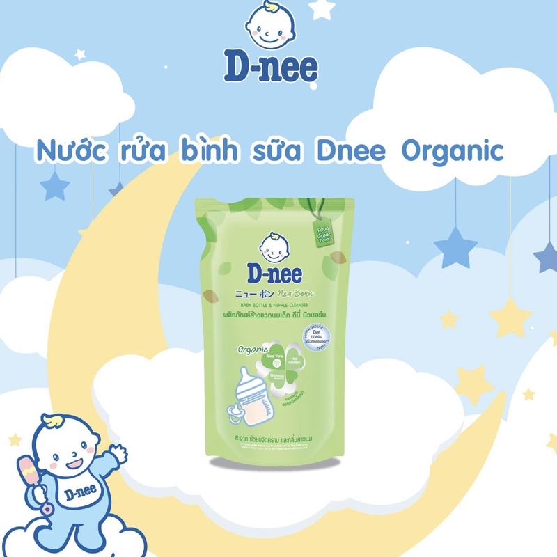 Nước rửa bình sữa Organic Dnee - Túi 600ml