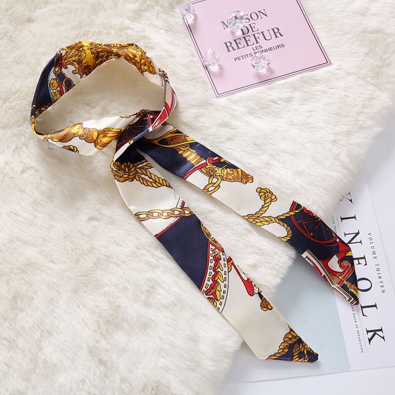 Khăn Turban Lụa Quàng Cổ Nữ Đẹp - Quấn Tóc, Quấn Túi Xách Hàn Quốc