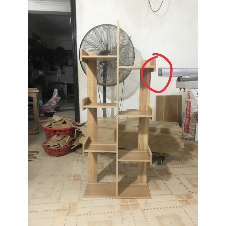 Kệ sách gỗ xương rồng gỗ MDF cao cấp, chống mối mọt l Kệ gỗ xương rồng đựng sách 8 ngăn, Sâu 20cm, Cao 120cm, Rộng 50cm