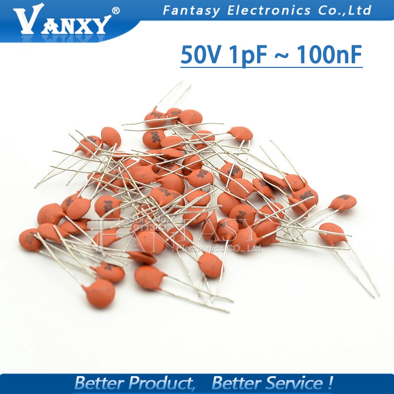 Set 200 Tụ Điện Gốm 50v 1pf ~ 100nf 104 4.7pf 10pf 22pf 33pf 47pf 100pf 101 220pf 221 330pf 331 470pf 471 1nf 103 47nf 473 | BigBuy360 - bigbuy360.vn
