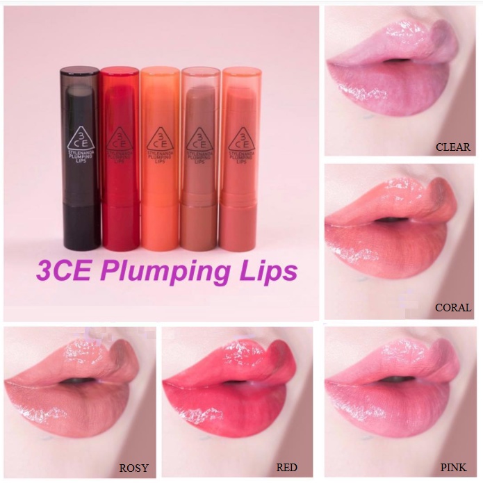 Son dưỡng 3CE Plumping Lips (Son dưỡng bóng có màu, lâu trôi)