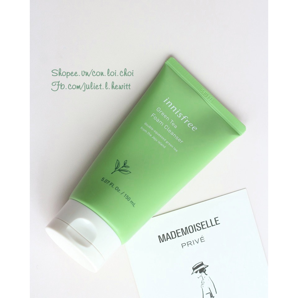 [MẪU MỚI 2019] Sữa rửa mặt Innisfree Green Tea Pure Cleansing Foam