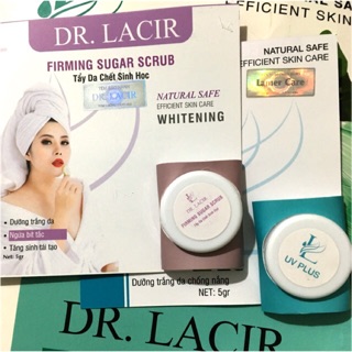 Combo chống nắng và tẩy da chết sinh học dưỡng trắng Lamer care - dr.lacir [mini size]