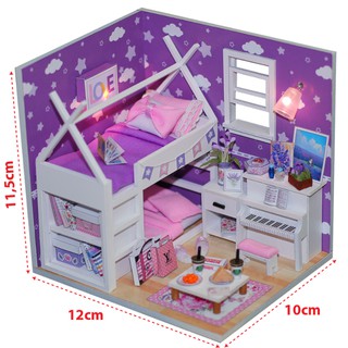 Mô Hình Nhà Gỗ DIY Tự Lắp Ghép Việt Nam - Thế Giới Tí Hon - Hoàng Hôn Tím - VA02