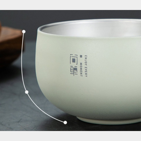 Tô chén cách nhiệt 2 lớp inox 316 Zushen W0233