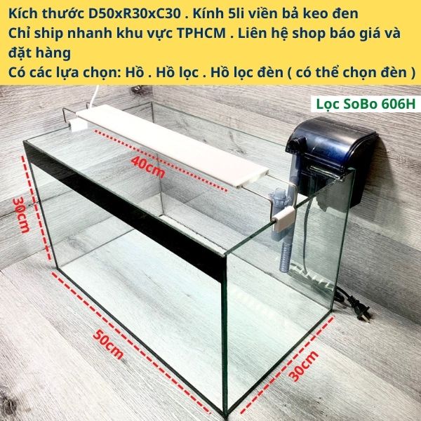Bể cá mini , hồ cá thuỷ sinh hoặc nuôi kiểng 50cm