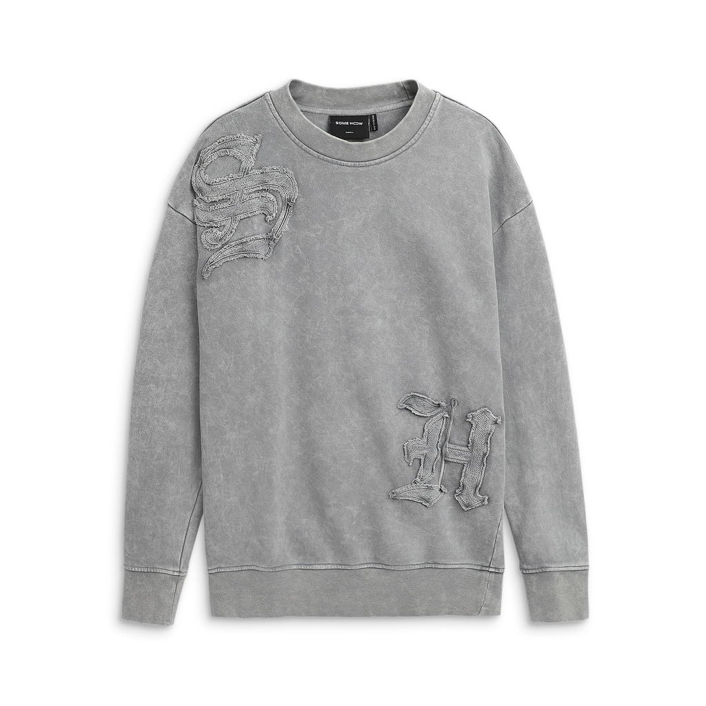 Áo Nỉ Nam BG Embroi Wash , Chất Liệu Nỉ Chân Cua , AN001574,SOMEHOW