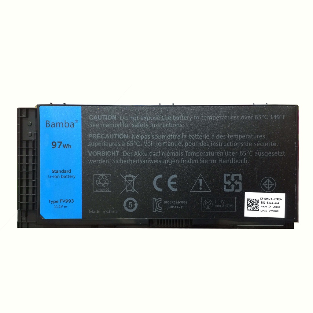 Pin Laptop Dell Precision M4600 M4700 M4800 M6600 M6700 (Type FV993 60WH - 97WH)
