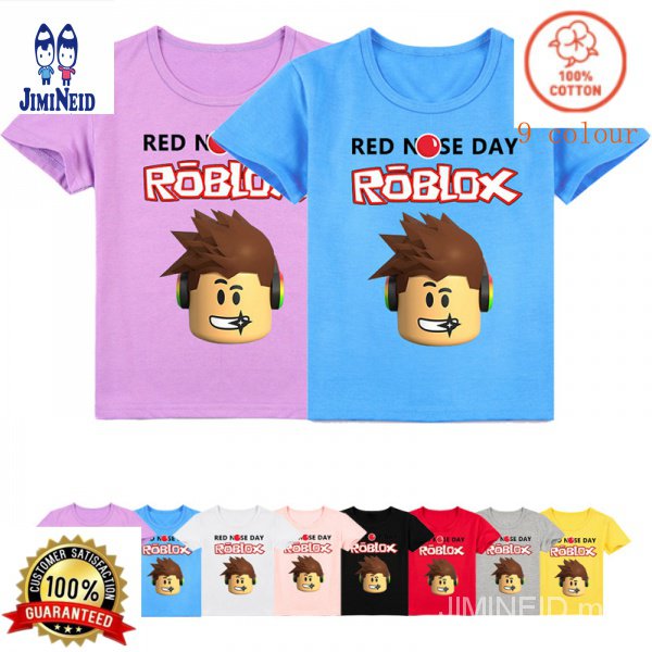 ROBLOX Áo Thun Tay Ngắn 2020 Hình Mũi Đỏ Cho Bé Y005