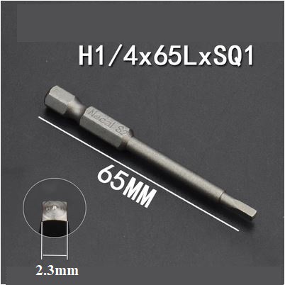 SV Mũi vặn vít hình vuông chuôi lục giác 6.35mm