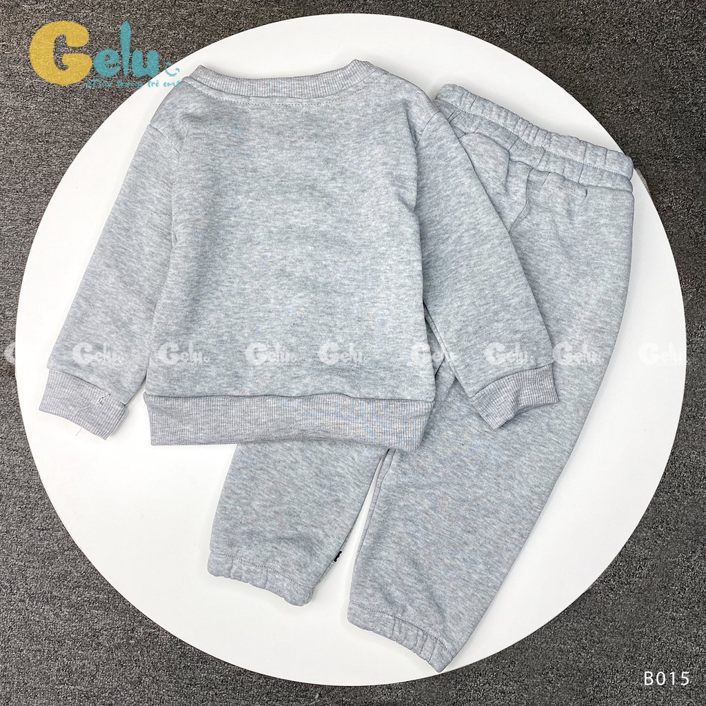 Bộ quần áo thu đông cho bé, Đồ bộ thu đông essential cho bé - Gelu kids-GLB013