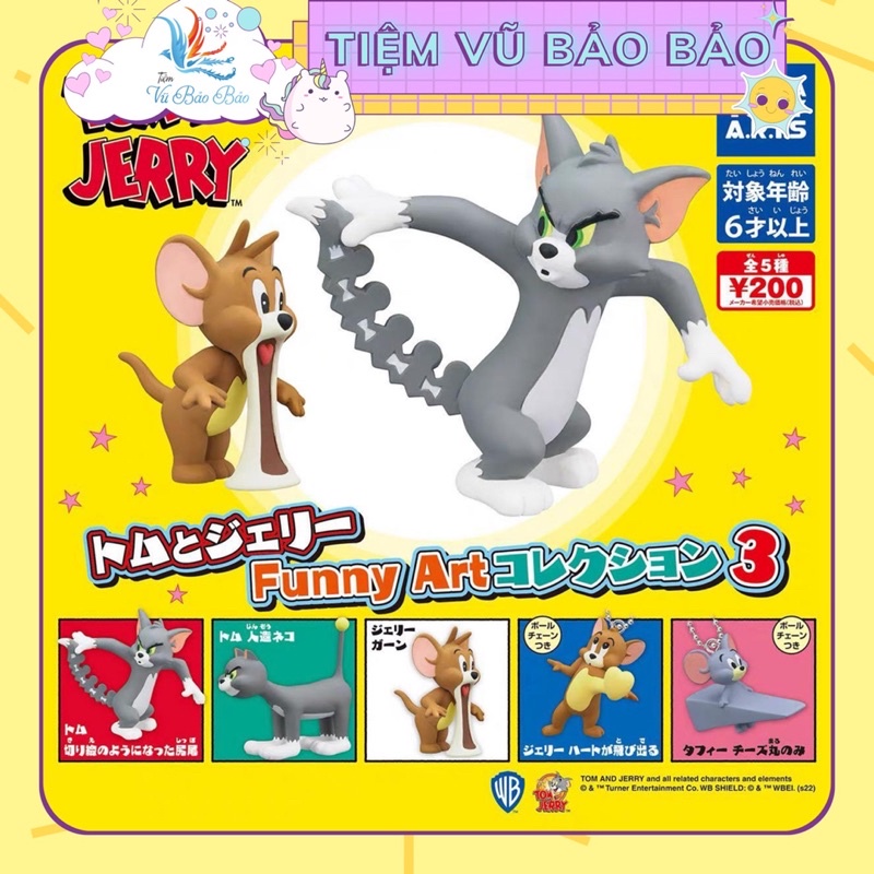 Mô hình tom và jerry hài hước Mặt dây chuyền trang trí