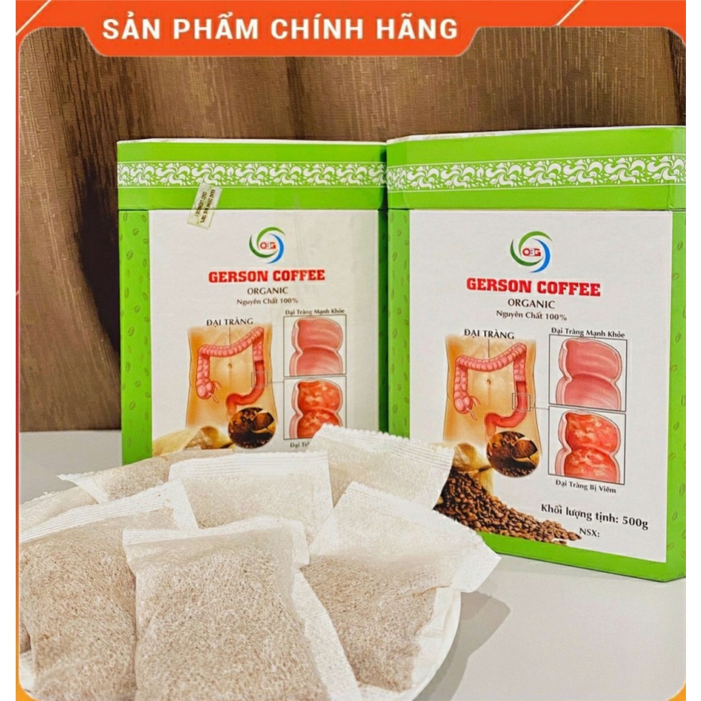 CÀ PHÊ HỮU CƠ THẢI ĐỘC ĐẠI TRÀNG PHƯƠNG PHÁP GERSON DẠNG TÚI LỌC SIÊU TIỆN LỢI( GÓI 500G = 40 TÚI NHỎ )