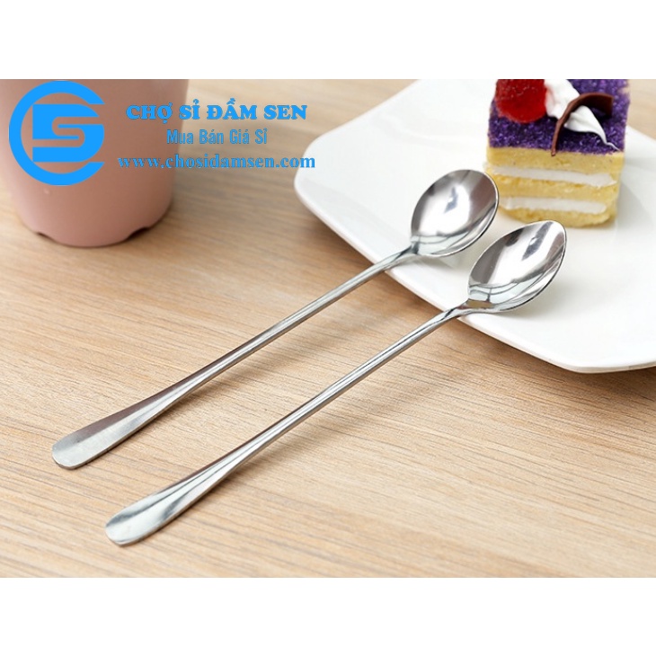 [combo10] Muỗng inox dài Muỗng cà phê chất liệu thép không gỉ thiết kế tay cầm dài tiện dụng G337-Muongcafe