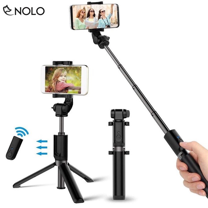 Bộ Gây Chụp Hình Tripod Tự Sướng Selfie Bluetooth 3in1 Remote Tháo Rời K07 Chiều Dài Tối Đa 60cm