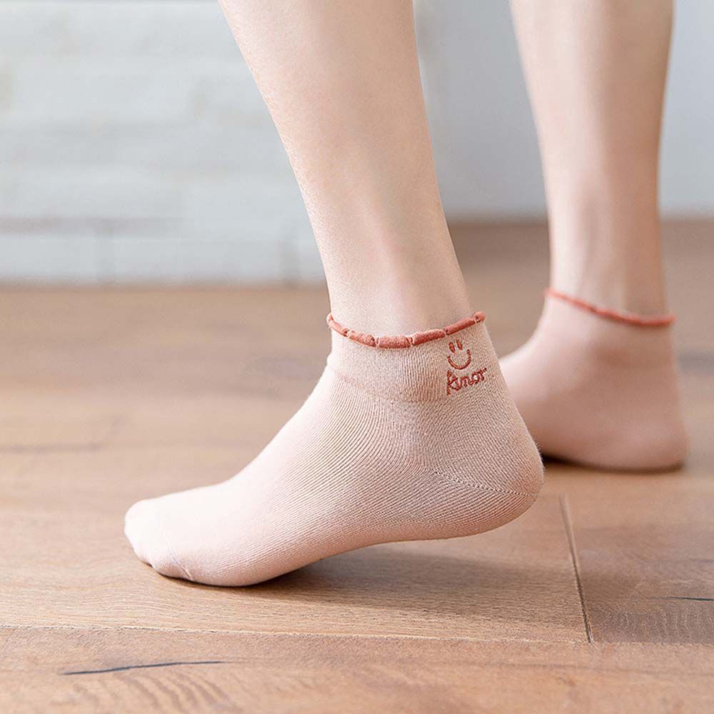 7 Đôi Vớ Thể Thao Cổ Ngắn In Họa Tiết Hoạt Hình Phong Cách Harajuku Hàn Quốc Nhiều Màu Cho Nữ