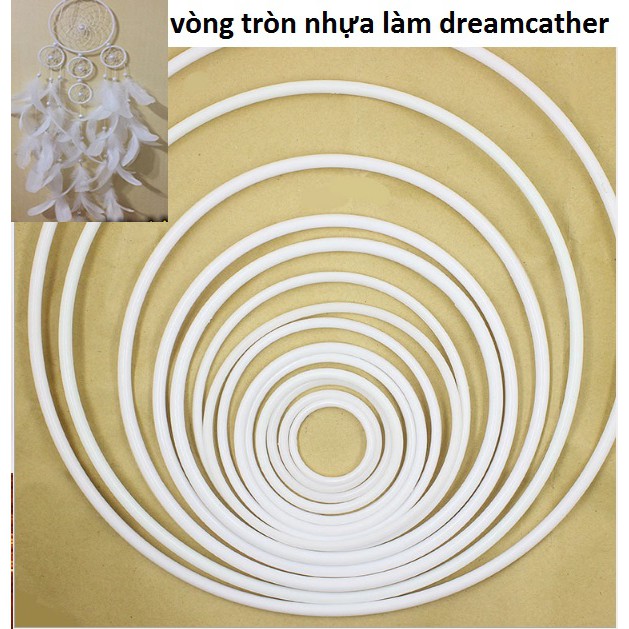 combo 5 Vòng tròn nhựa làm dreamcatcher Size 5-6-7-8-9-10-12-14-16-18-20-25-30-35cm