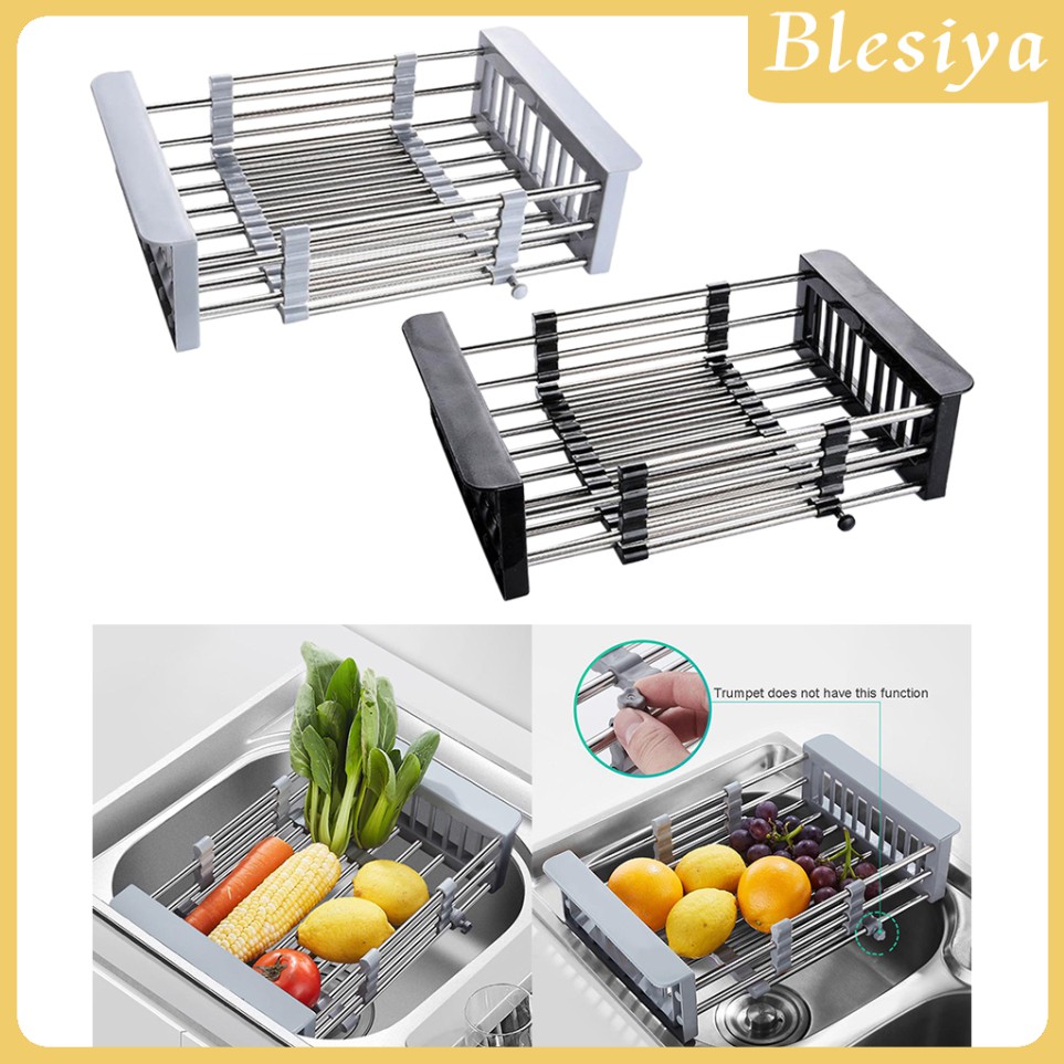 [Blesiya] Giá Úp Chén Đĩa Có Thể Mở Rộng Cho Bồn Rửa Chén Hoặc Trên Quầ