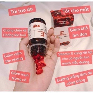 Vitamin e đỏ Nga 400mg lọ thủy tinh