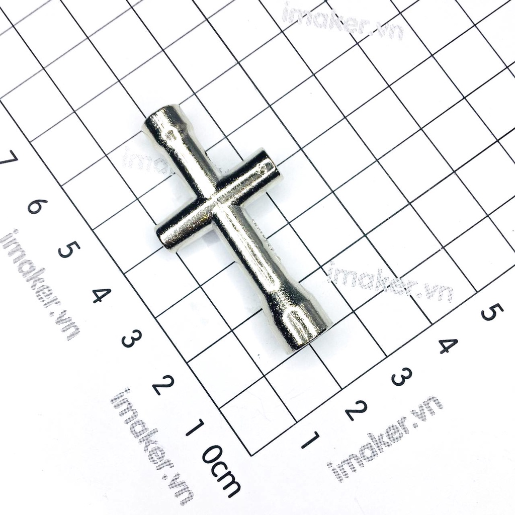 Cờ Lê Hình Chữ Thập Kích Thước 4mm, 5mm, 5.5mm, 7mm - 4 Đầu linh hoạt trong nhiều công việc, Tháo lắp đầu in 3D